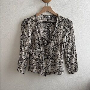 Reformation Jemma Snakeskin Top *FLAW*
